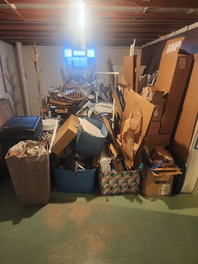 Roll-off dumpster container at job site for 8 Yard Dumpster Rental in Ketchum